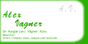 alex vagner business card